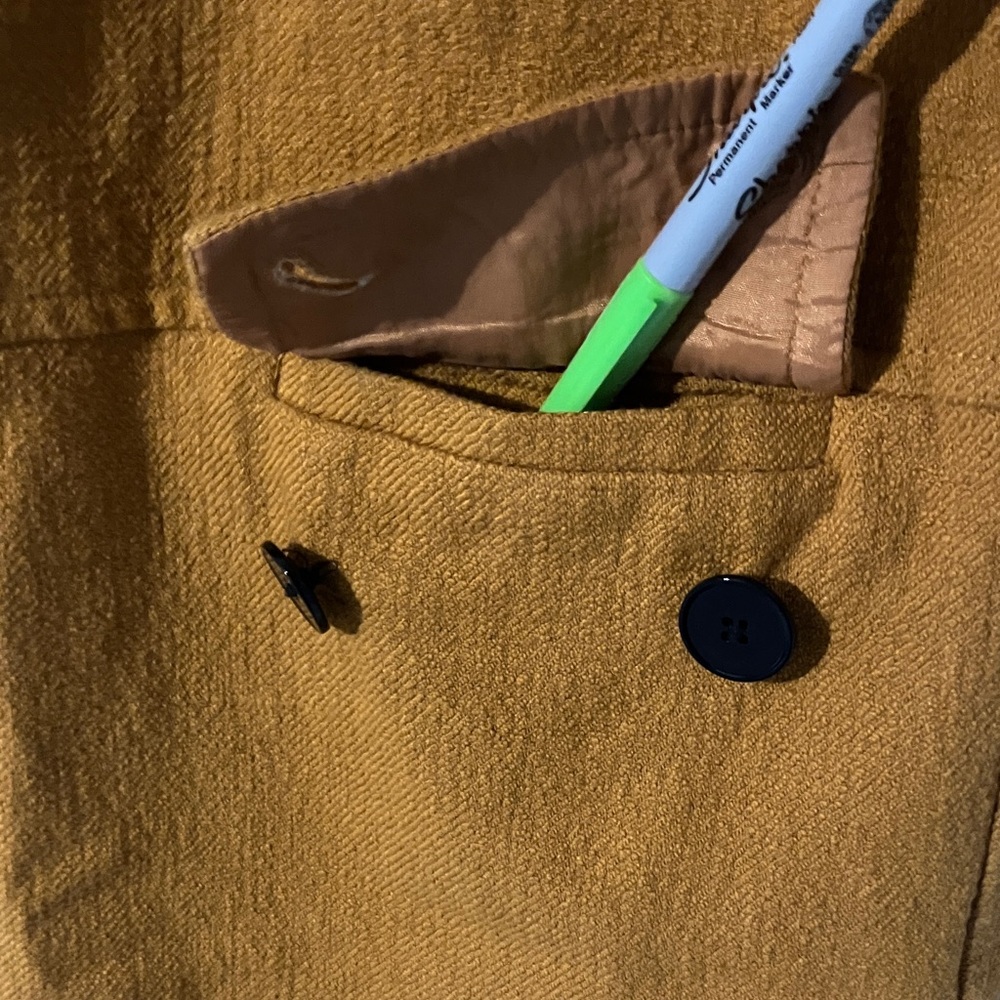 Anthropologie Maeve Mustard Mini Dress Sz 4 - Picture 4 of 8